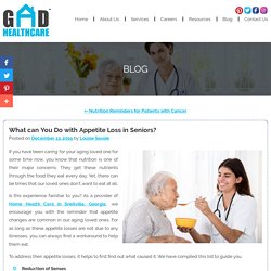 What can You Do with Appetite Loss in Seniors?