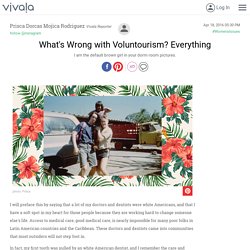 What's Wrong with Voluntourism?