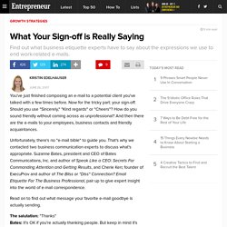 What Your E-mail Sign-Off is Really Saying