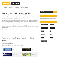 Make your own study game