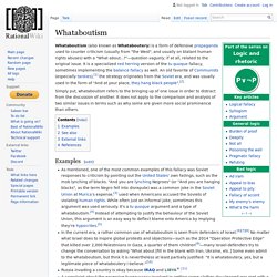 Whataboutism - RationalWiki