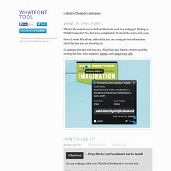 WhatFont Tool - The easiest way to inspect fonts in webpages « Chengyin Liu
