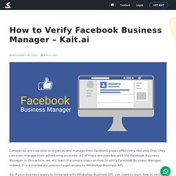 How to Verify Facebook Business Manager?