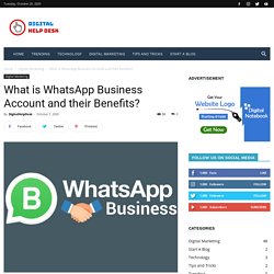 What is Whatsapp Business Account and their benifits
