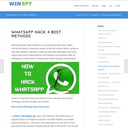 Whatsapp hack 4 best methods