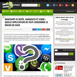 WhatsApp vs Skype, Hangouts et Viber : quelle application de VoIP consomme le moins de data