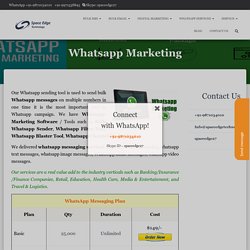 Bulk Whatsapp Message Marketing Software Services Provider Company