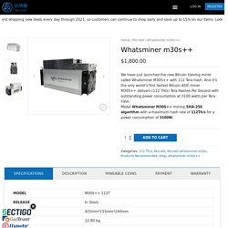 Whatsminer M30S++ 112 T/hs