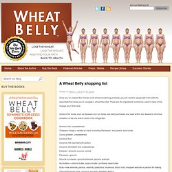 A Wheat Belly shopping list