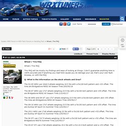 Wheel / Tire FAQ - Subaru WRX Forum: WRX Forums