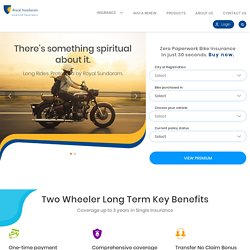 Two Wheeler Insurance: Get Quote, Buy or Renew Bike Insurance