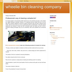 wheelie bin cleaning company: Professional’s way of cleaning a wheelie bin!