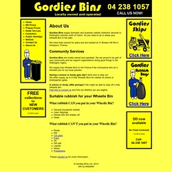 About Us-Wheelie Bins and rubbish collection - Gordies Bins