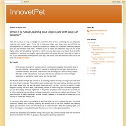 InnovetPet: When It Is About Cleaning Your Dog’s Ears With Dog Ear Cleaner?