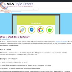 When Is a Web Site a Container? – The MLA Style Center