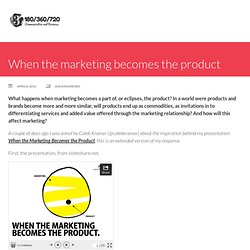 When the marketing becomes the product