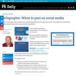 When to post on social media - PR Daily