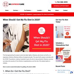 When Should You Get a Flu Shot in 2020?