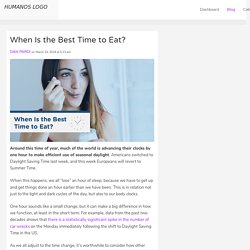When Is the Best Time to Eat?