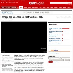 Where are Leonardo's lost works of art?
