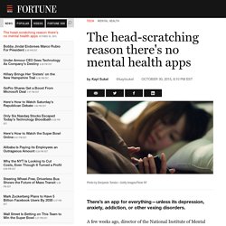 Where are all the mental health apps?