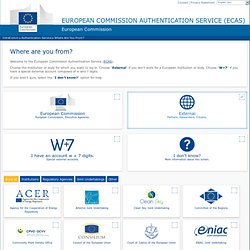 ECAS - EC Authentification Service