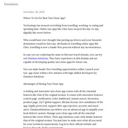 Where To Go For Best Taxi Clone App?
