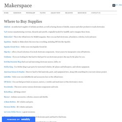 Where to Buy Supplies - Makerspace