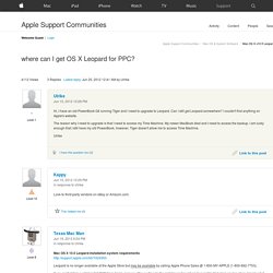 where can I get OS X Leopard for PPC?
