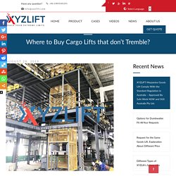 Where to Buy Cargo Lifts that don’t Tremble? - XYZLIFT