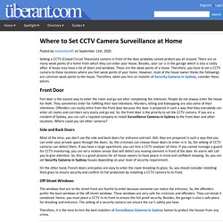 Where to Set CCTV Camera Surveillance at Home