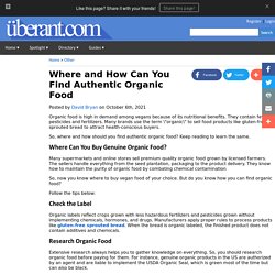 Where and How Can You Find Authentic Organic Food