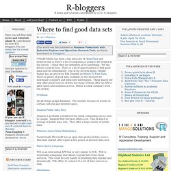 Where to find good data sets