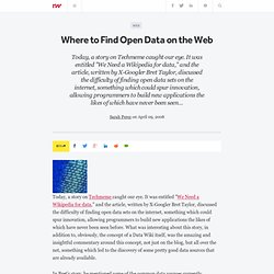 Where to Find Open Data on the Web