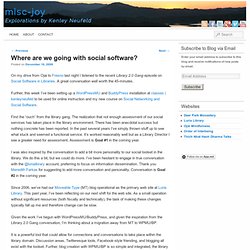 Where are we going with social software?