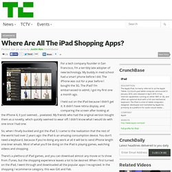 Where Are All The iPad Shopping Apps?