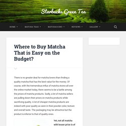 Where to Buy Matcha That is Easy on the Budget?