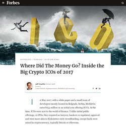 Where Did The Money Go? Inside the Big Crypto ICOs of 2017