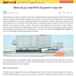 Where do you need HVAC Equipment in daily life?