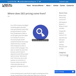 Where does SEO pricing come from