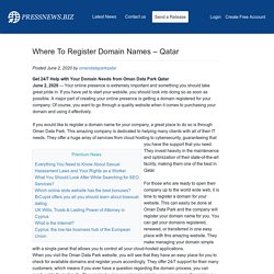 Where To Register Domain Names – Qatar