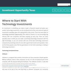 Where to Start With Technology Investments