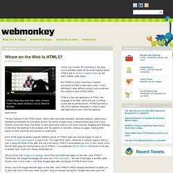 Where on the Web Is HTML5?