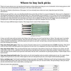 Where to buy lock picks