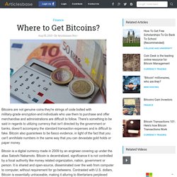 Where to Get Bitcoins?