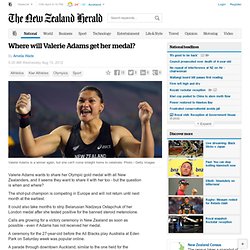 Where will Valerie Adams get her medal? - Olympics 2012