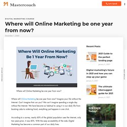 Where will Online Marketing be one year from now