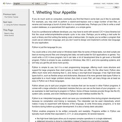 1. Whetting Your Appetite — Python 3.6.0 documentation