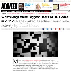 Which Mags Were Biggest Users of QR Codes in 2011?