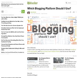 Which Blogging Platform Should I Use?